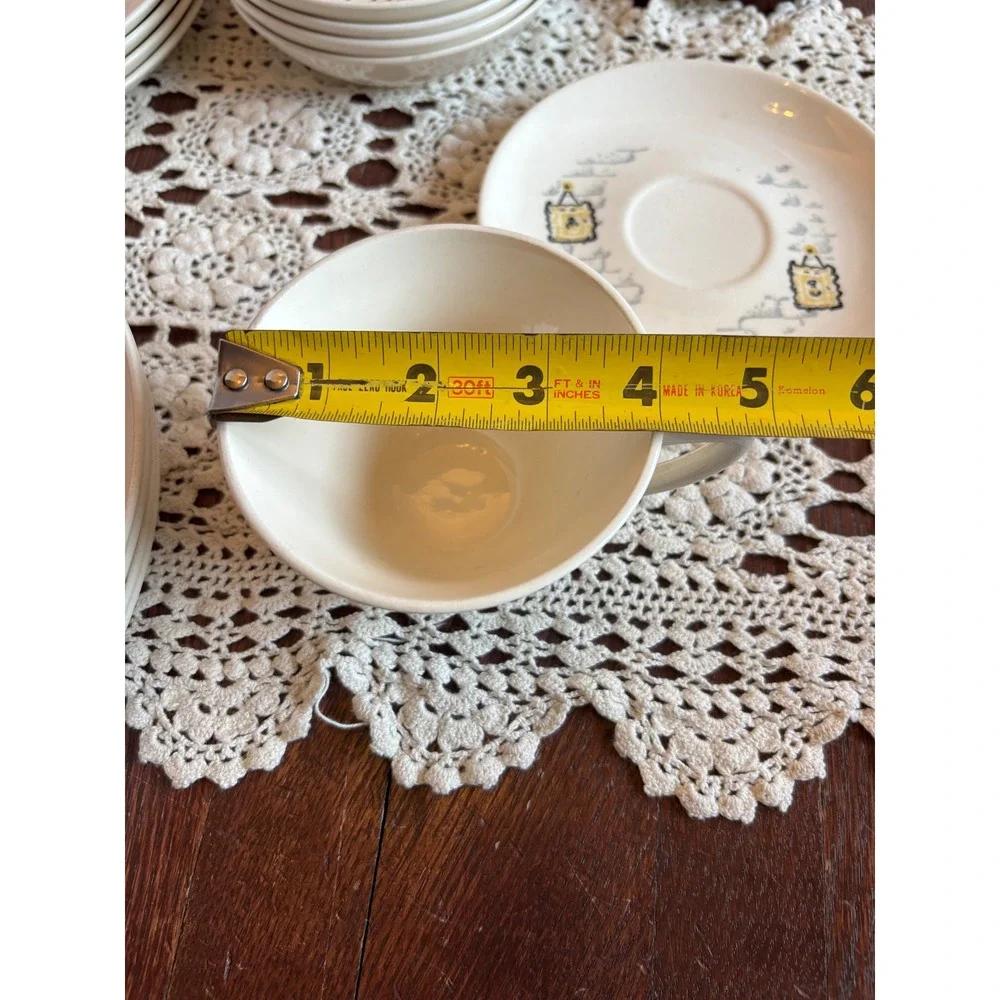 VTG 20pc Colonial Hand Decorated Dinnerware Set Made in‎ USA Mid Century 1950s